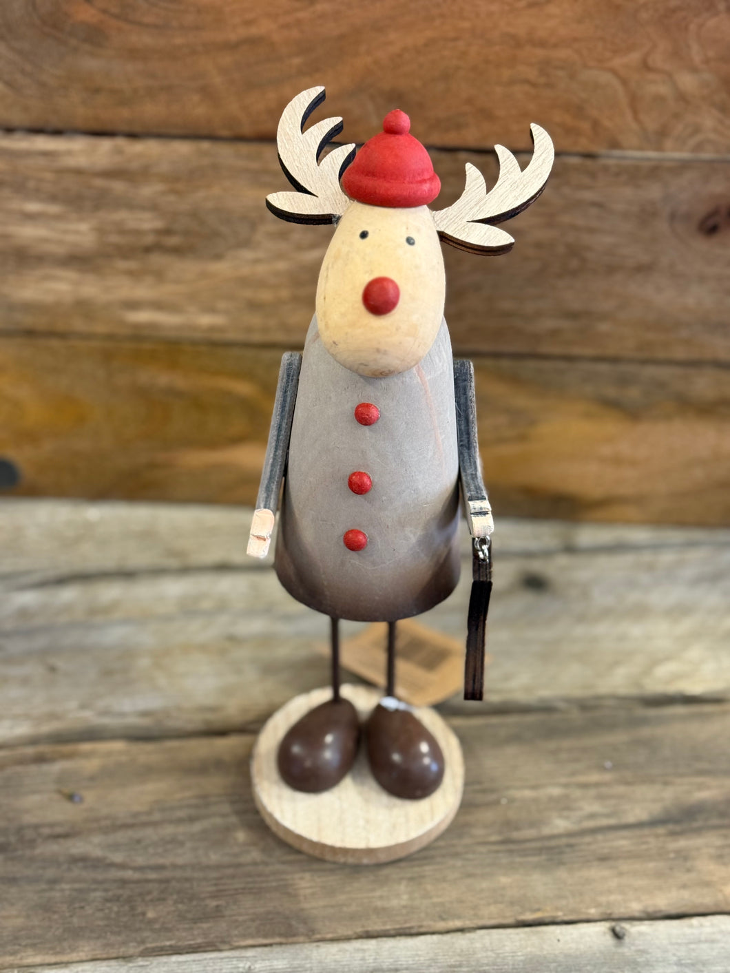 Hreindýr með jólasokk - 25cm